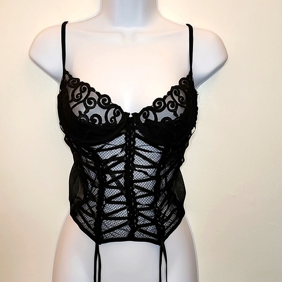 Frederick's of Hollywood Bustier, Lace, Black, Size 36 - Picture 1 of 7